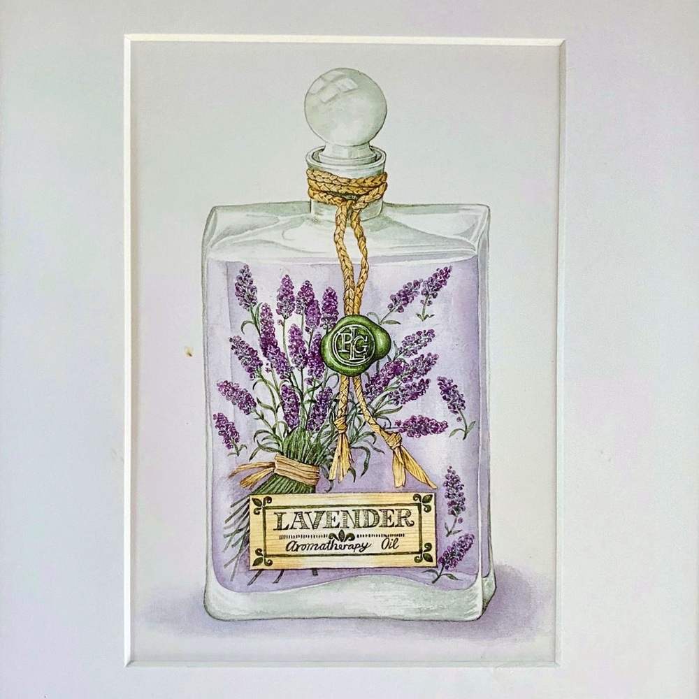 5x7” Vintage lavender art print